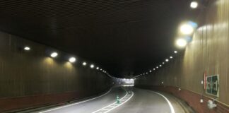 Corte de madrugada en el túnel de Aguas Vivas: atento al horario Interior del túnel de Aguas Vivas.