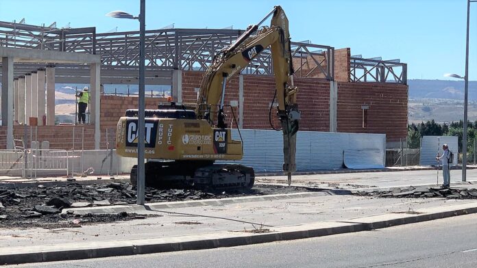 Obras del nuevo Mercadona de Cabanillas del Campo.