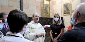 Monseñor Asenjo concelebró este 23 de agosto de 2020 en la catedral de Sigüenza.