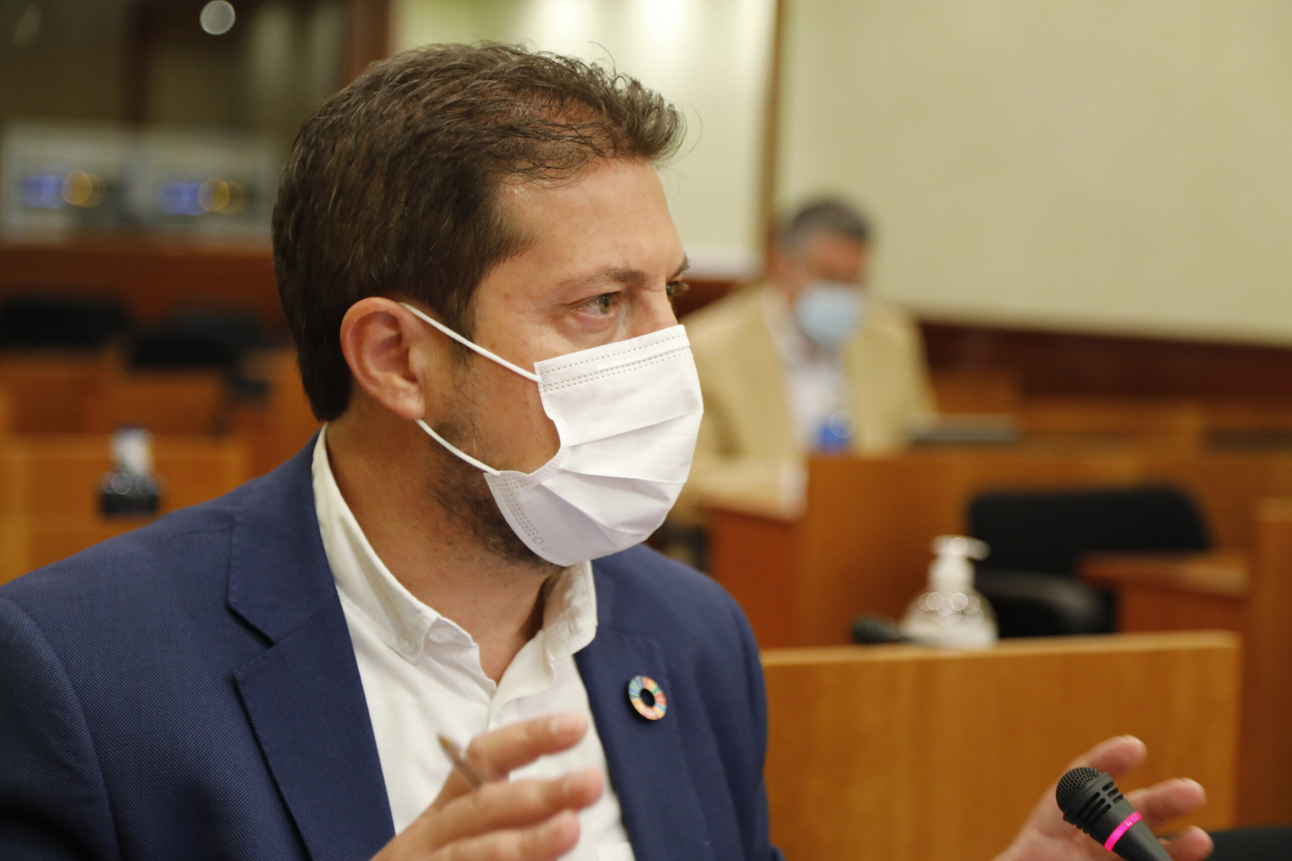 Pérez Torrecilla, en una reciente intervención en las Cortes de Castilla-La Mancha.