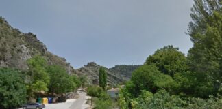 Aragosa, «confinada» durante dos horas por la caída de un árbol La GU-119 es la única vía de acceso a Aragosa. (Foto: Google Maps)