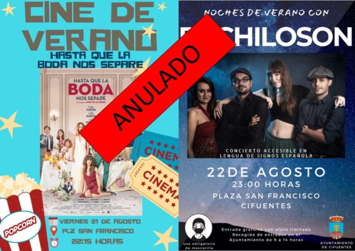 Convocatorias suspendidas este fin de semana en Cifuentes.