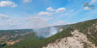 Incendio en El Recuenco el 24 de agosto de 2020. (Foto: Infocam)