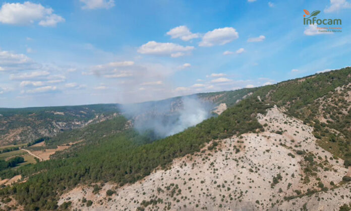 Incendio en El Recuenco el 24 de agosto de 2020. (Foto: Infocam)