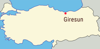Ubicación de Giresun, en Turquía.