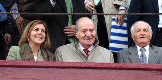 Juan Carlos I, durante una corrida de toros en Brihuega.