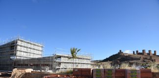 El parador de Molina de Aragón, todavía en obras el 27 de septiembre de 2020.