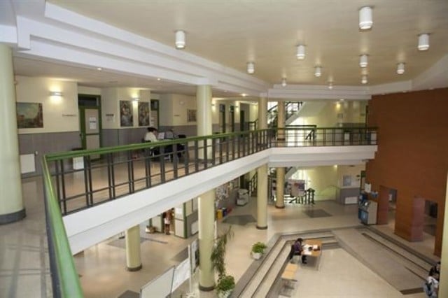 Interior del edificio de la Universidad de Alcalá en la calle Cifuentes de Guadalajara.