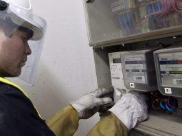 Contadores de suministro eléctrico en un inmueble suministrado por Unión Fenosa.