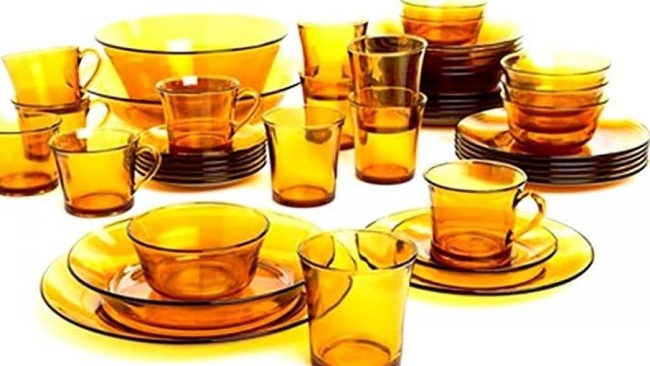 SET VAJILLA CRISTAL DURALEX YELLOW