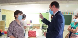 Alberto Rojo, en la presentación de las medidas para una vuelta segura a los colegios.