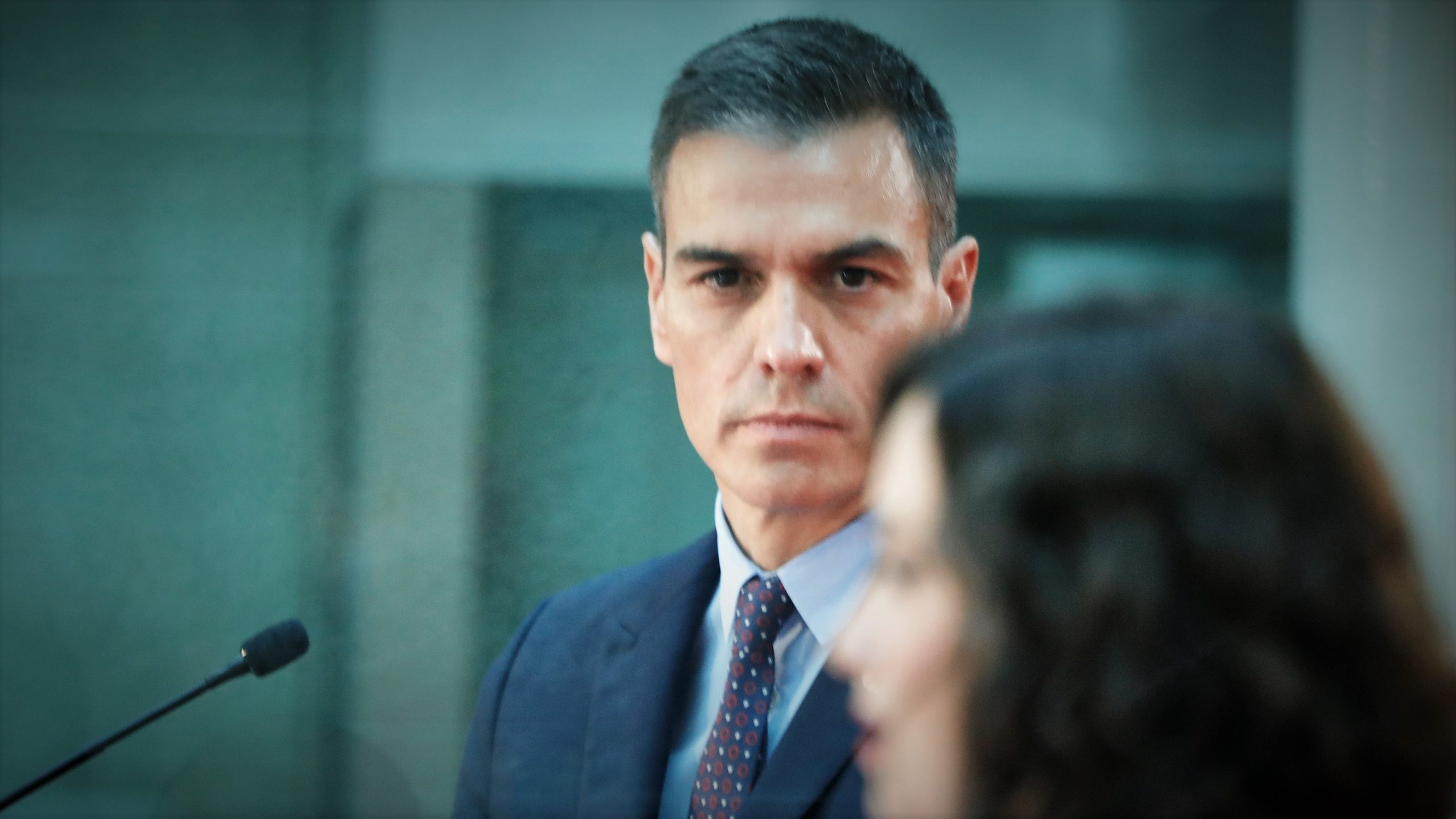 Pedro Sánchez, en su comparecencia con Isabel Díaz Ayuso, el 21 de septiembre de 2020.