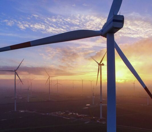 Molinos de un parque eólico.