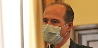 El alcalde de Guadalajara, en aislamiento por un caso cercano de COVID Alberto Rojo, en su comparecencia del 17 de septiembre de 2020. (Foto: La Crónic@)