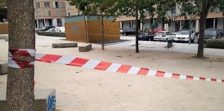 El parque de la calle Antonio Cañadas también se ha clausurado este jueves. (Foto: La Crónic@)