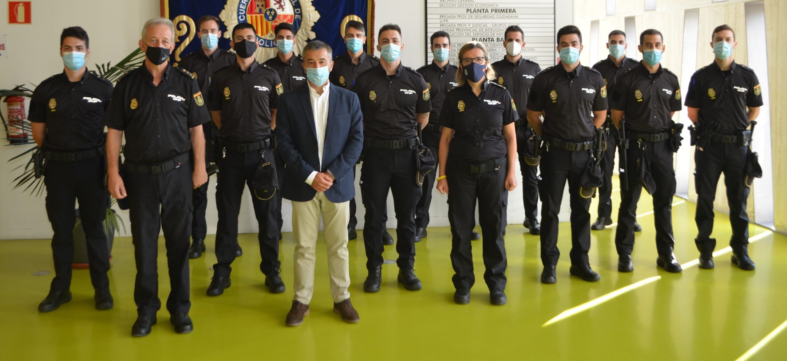 Algunos de los policías en prácticas que se incorporan a las comisarías de Castilla-La Mancha.