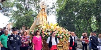 Procesión de la Virgen de la Antigua en 2018.