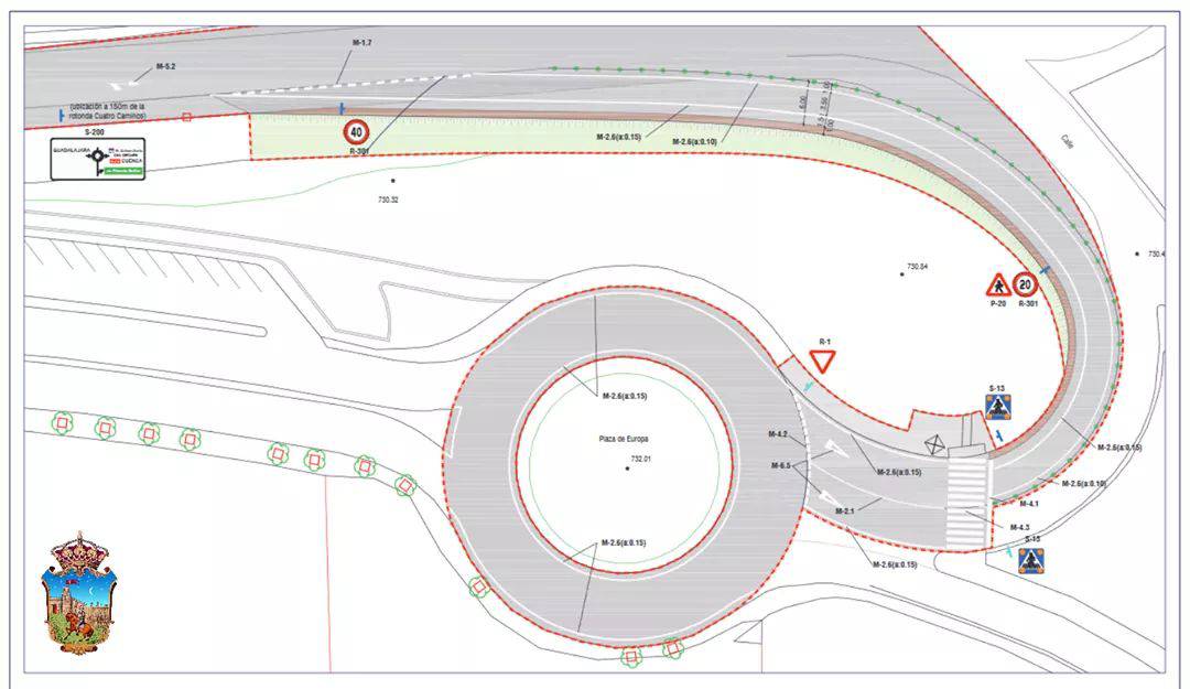 Croquis del nuevo acceso desde la A-2, evitando Cuatro Caminos.