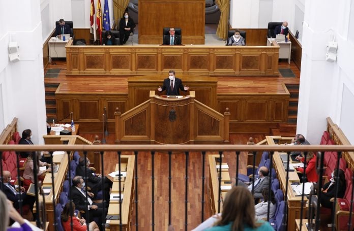 Debate sobre el Estado de la Región 2020 en las Cortes de Castilla-La Mancha.