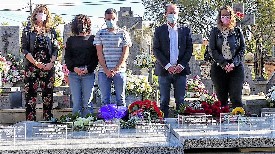 Nombres de represaliados en la posguerra, fusilados en el cementerio de Guadalajara.