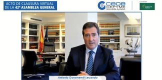 La asamblea de CEOE Guadalajara se ha celebrado a distancia Garamendi, en videoconferencia.