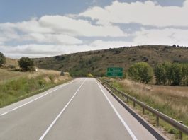 Límite entre Guadalajara y Teruel por la N-211.