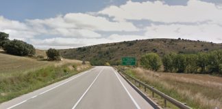 Límite entre Guadalajara y Teruel por la N-211.