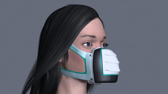 Mascarilla diseñada en Guadalajara por Ali Reza Kazemi.