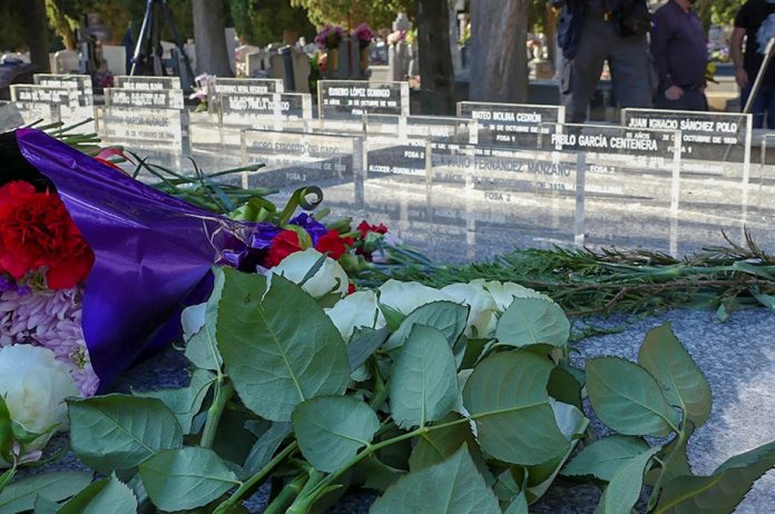 Nombres de algunos de los represaliados en la posguerra, fusilados en el cementerio de Guadalajara.