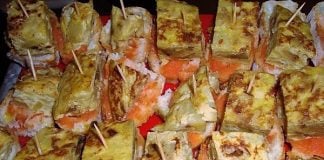 Pinchos de tortilla.