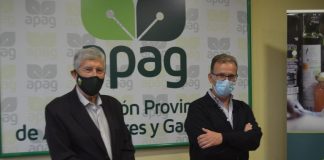 Zahonero y Laso, en el momento del relevo.