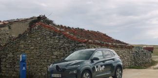 Coche eléctrico en Campisábalos.