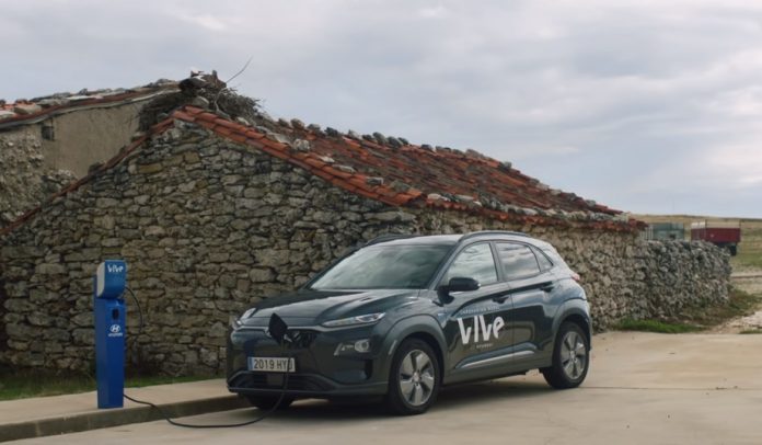 Coche eléctrico en Campisábalos.