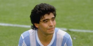 Maradona, con la selección argentina.