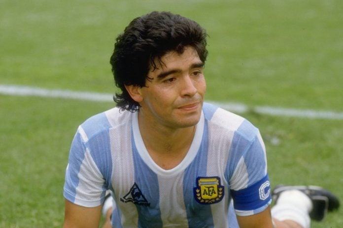 Maradona, con la selección argentina.
