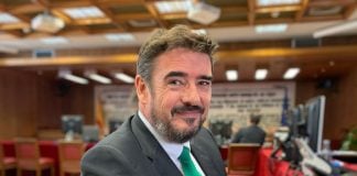 Rafael Esteban, en el Senado.