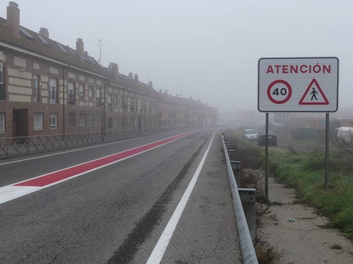 Travesía de Torrejón del Rey, en diciembre de 2020.