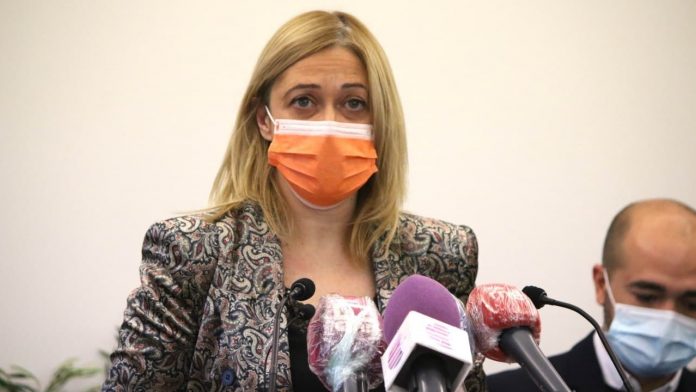 Carmen Picazo, durante su intervención en Guadalajara.