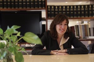 Blanca Fernández, durante la entrevista.