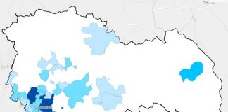 El mapa de Guadalajara se va despejando de COVID: a más claro, menos casos en la semana número 49.