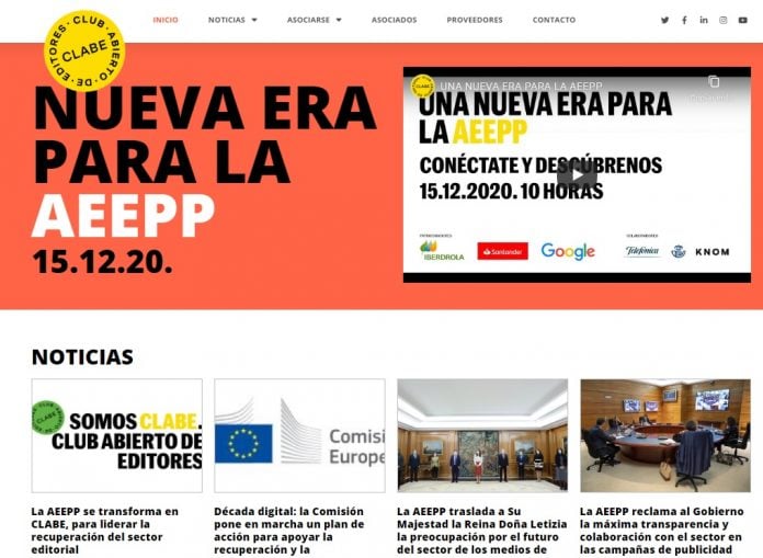 Primera portada de la web corporativa de CLABE.