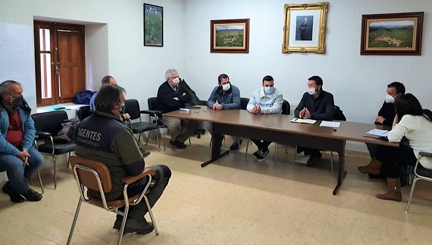 José Luis Escudero, en la reunión sobre la gestión del Parque Natural de la Sierra Norte el 3 de diciembre de 2020.