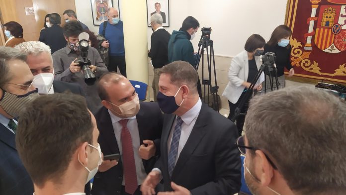 García-Page en Cabanillas el 2 de diciembre de 2020. (Foto: La Crónic@)