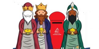 La Diputación fabrica 500 buzones para las cartas a los Reyes Magos A Melchor no se le ha perdido el rostro por casualidad: es intencionado.