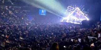 Un momento del concierto de Raphael en Madrid el 19 de diciembre de 2020, ante 5.000 personas.