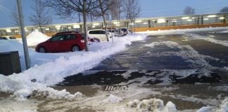 El aparcamiento de la estación del ave Guadalajara-Yebes a última hora de la tarde del martes, 12 de enero de 2021.