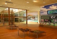 Interior del centro de interpretación de Corduente.