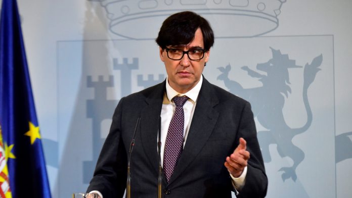 Salvador Illa, ministro de Sanidad, en su comparecencia del 16 de enero de 2021.