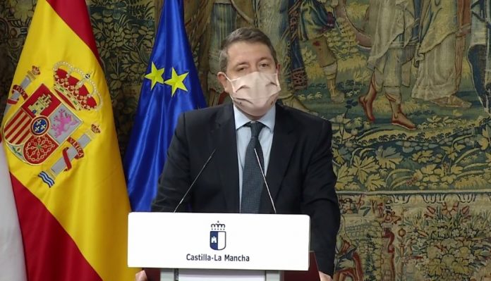 García-Page, durante su intervención de este lunes.