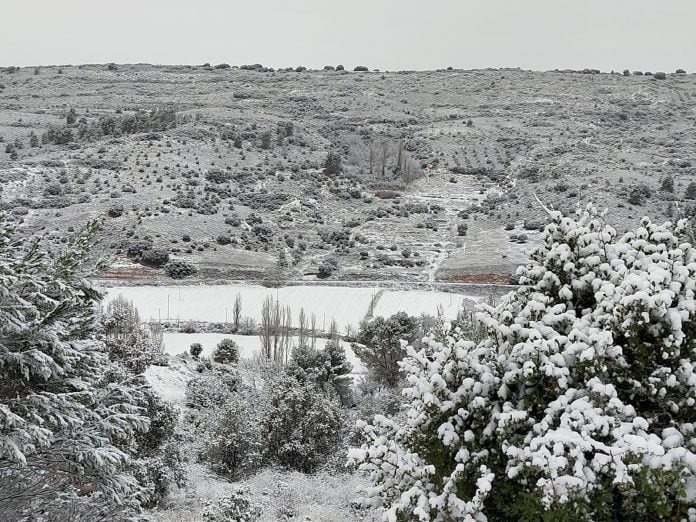 Nieve en Renera el 7 de enero de 2021. (Foto: Maribel Martín Duró)